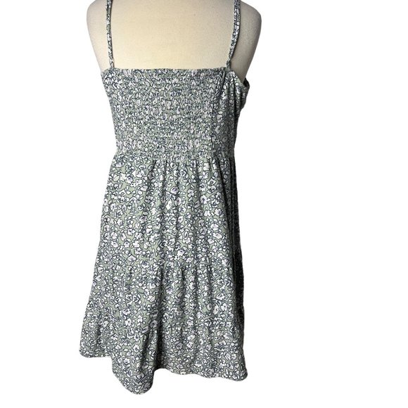 No Boundaries Summer Baby ddoll XXL Dress Green White Floral Mini Sleeveless - Picture 5 of 16